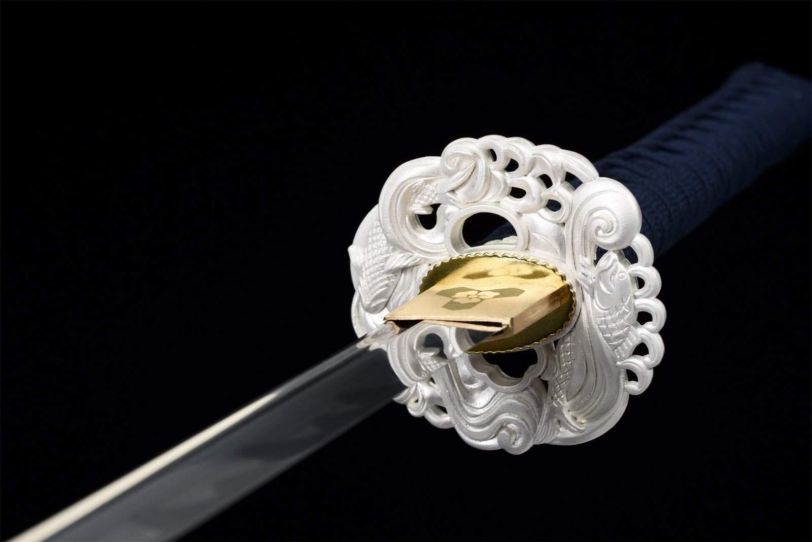 Ensemble Sabre Japonais Katana Wakizashi Blanc