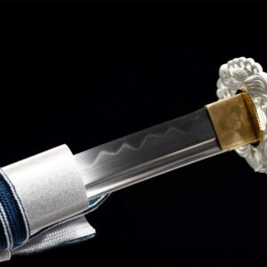 Ensemble Sabre Japonais Katana Wakizashi Blanc
