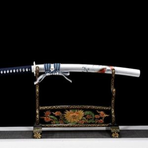 Ensemble Sabre Japonais Katana Wakizashi Blanc