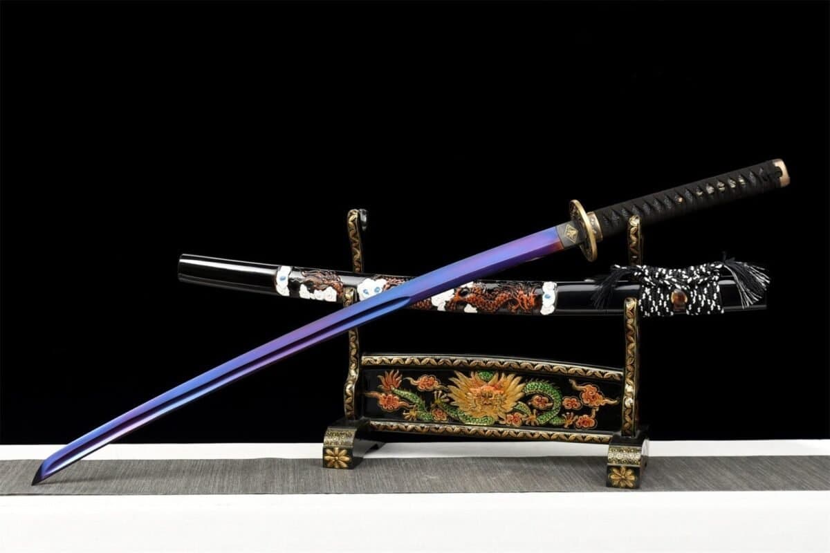Katana Acier trempé T-10 – Lame Pourpre