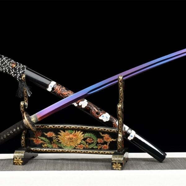 Katana Acier trempé T-10 – Lame Pourpre