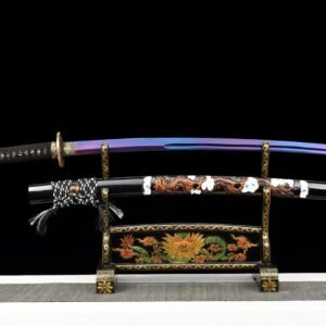 Katana Acier trempé T-10 – Lame Pourpre