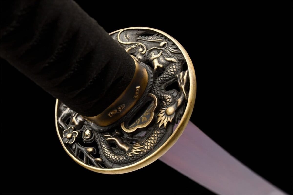 Katana Acier trempé T-10 – Lame Pourpre