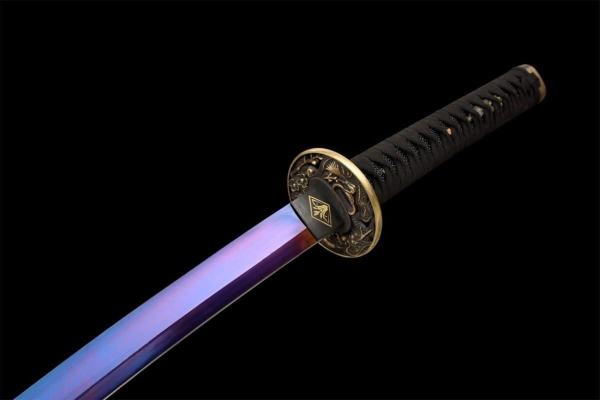 Katana Acier trempé T-10 – Lame Pourpre