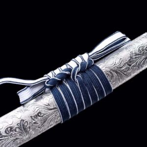 Katana Blanc Lame Bleu