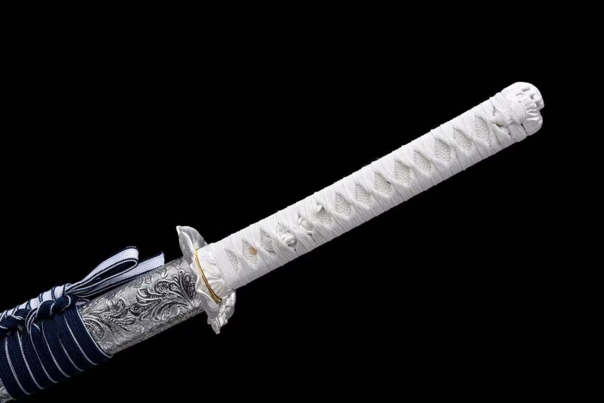 Katana Blanc Lame Bleu