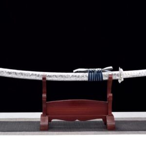 Katana Blanc Lame Bleu