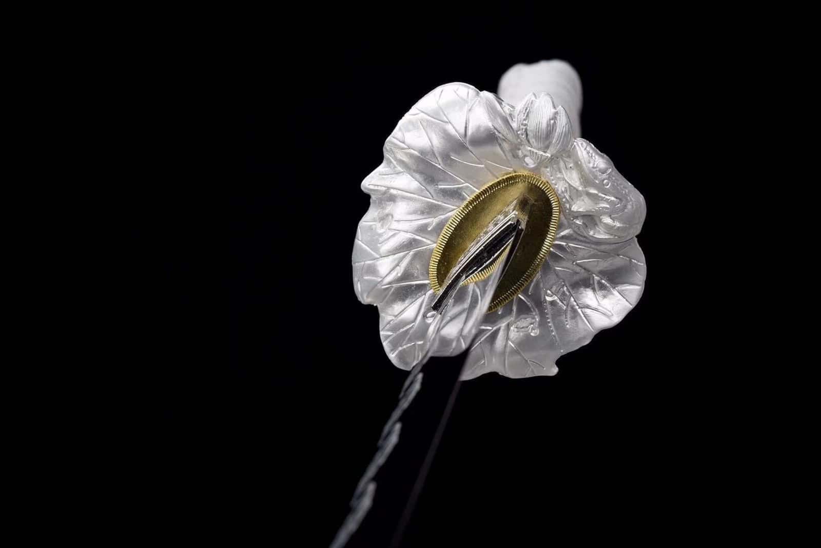 Katana Blanc Lame Bleu