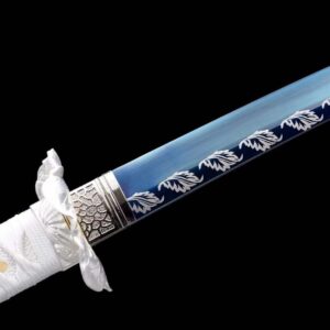 Katana Blanc Lame Bleu