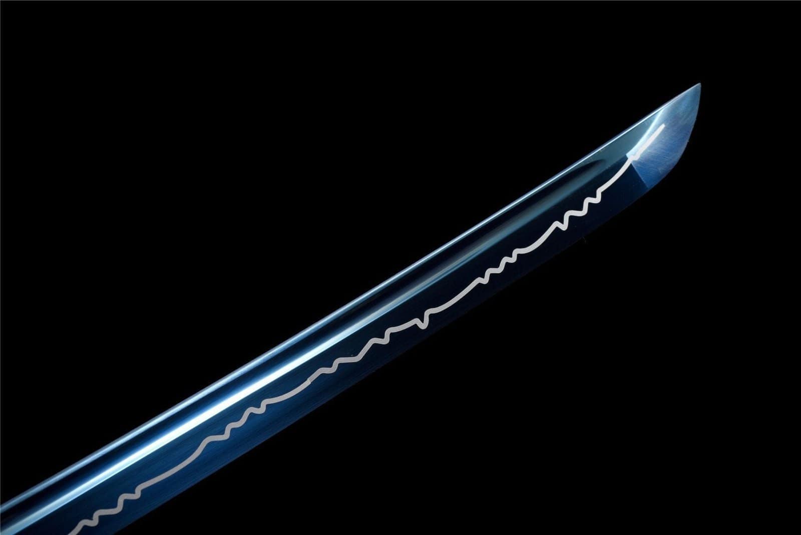Katana Blanc Lame Bleu – Acier T10