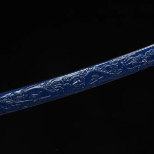 Katana Bleu Et Or