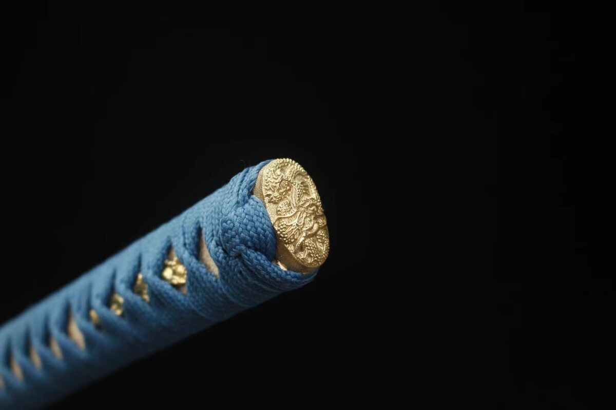 Katana Bleu Et Or