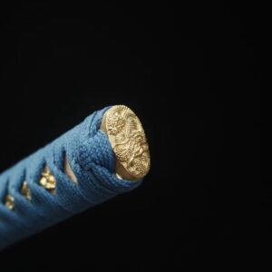 Katana Bleu Et Or