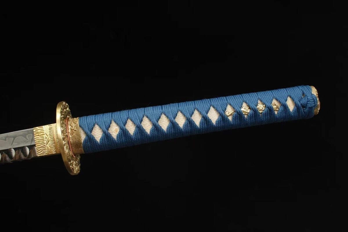 Katana Bleu Et Or