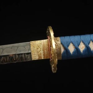 Katana Bleu Et Or
