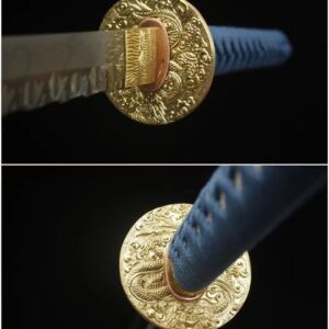 Katana Bleu Et Or