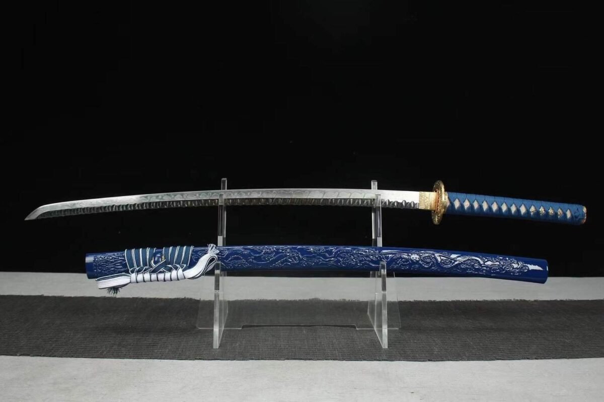 Katana Bleu Et Or