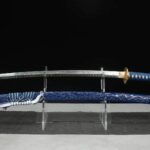 Katana Bleu Et Or