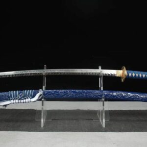 Katana Bleu Et Or