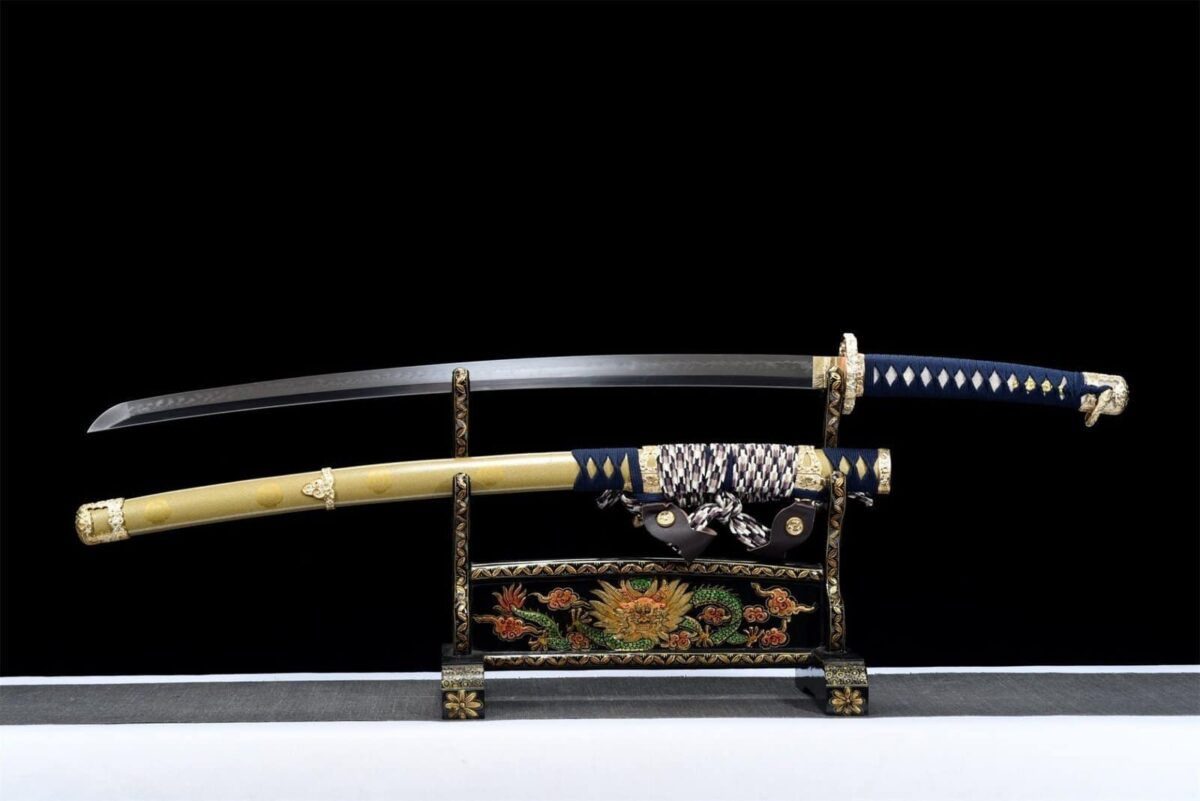 Katana Bleu et Doré