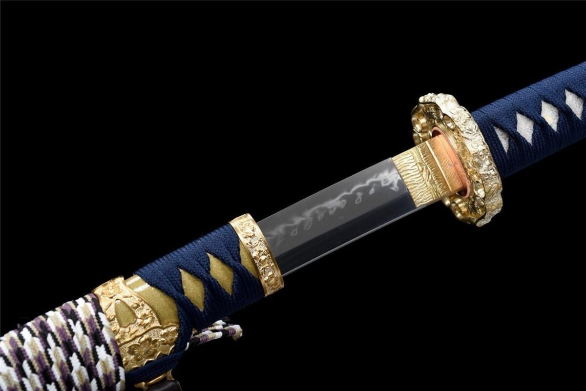 Katana Bleu et Doré