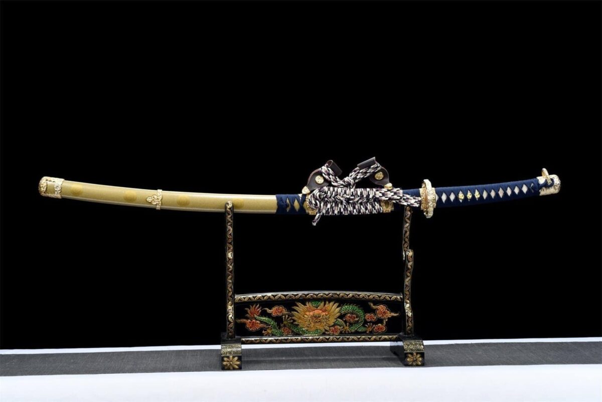 Katana Bleu et Doré