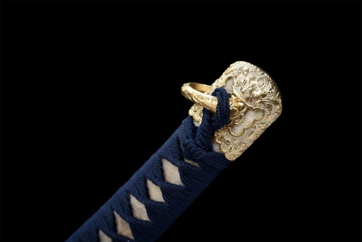 Katana Bleu et Doré