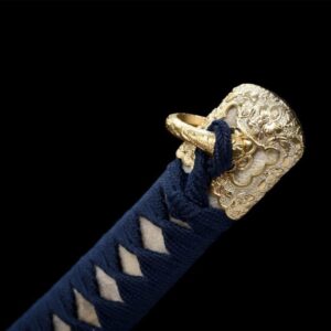 Katana Bleu et Doré