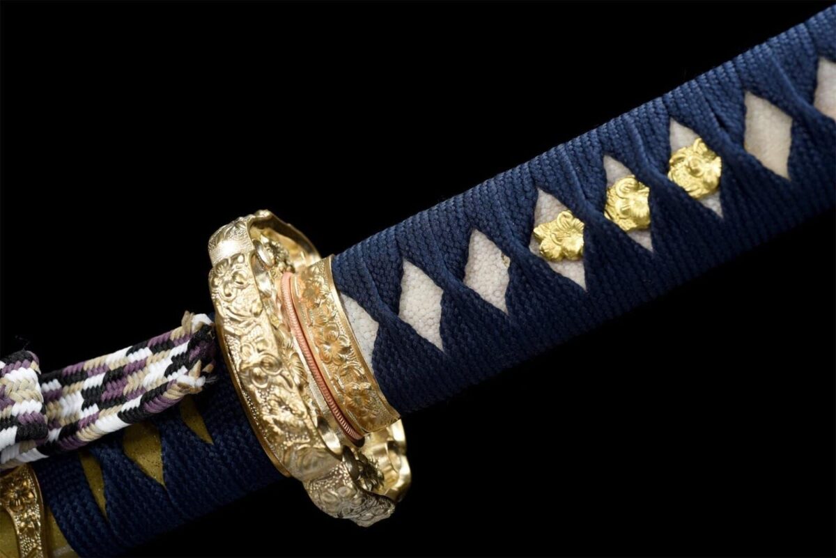 Katana Bleu et Doré