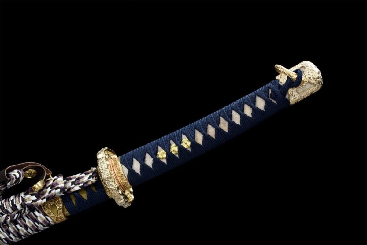 Katana Bleu et Doré
