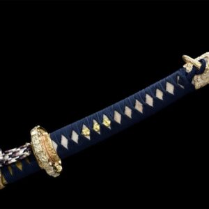 Katana Bleu et Doré