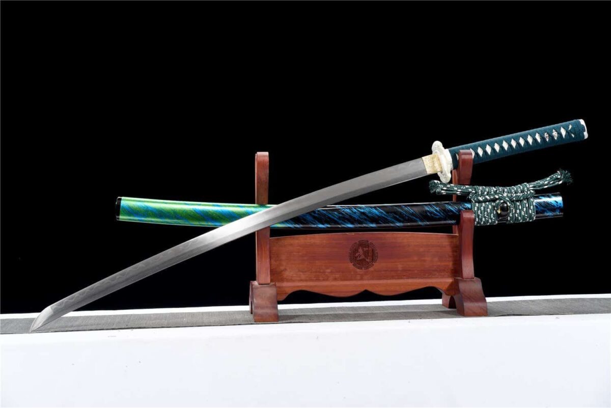 Katana Blue Lagoon – Acier T10 – Hamon Veritable