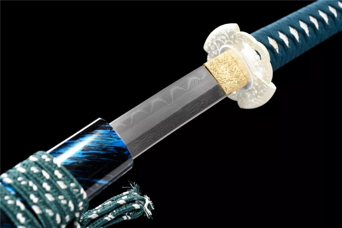 Katana Blue Lagoon – Acier T10 – Hamon Veritable