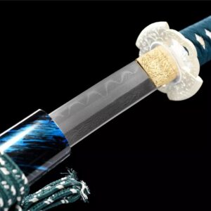 Katana Blue Lagoon – Acier T10 – Hamon Veritable
