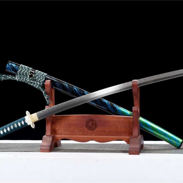 Katana Blue Lagoon – Acier T10 – Hamon Veritable