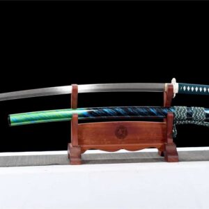 Katana Blue Lagoon – Acier T10 – Hamon Veritable