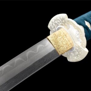 Katana Blue Lagoon – Acier T10 – Hamon Veritable