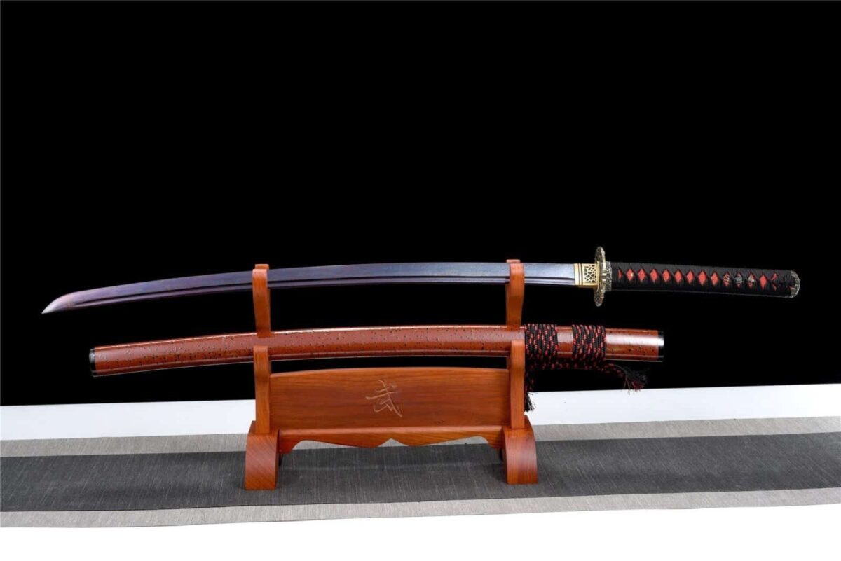 Katana Damas Rouge Et Noir
