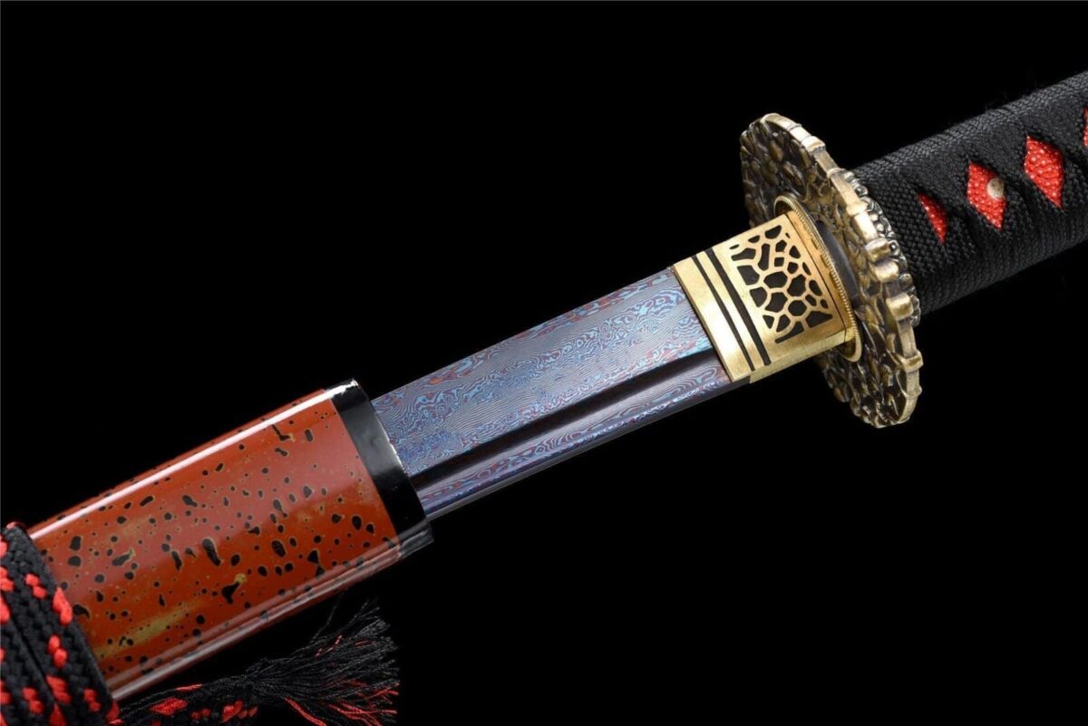 Katana Damas Rouge Et Noir