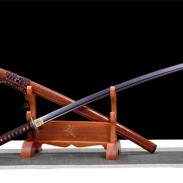 Katana Damas Rouge Et Noir