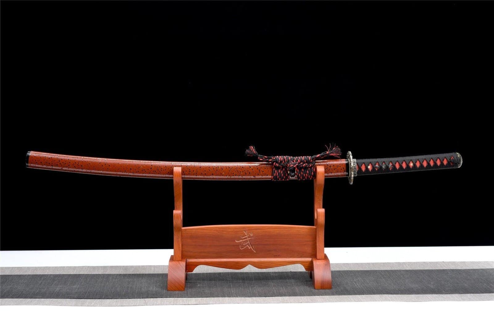 Katana Damas Rouge Et Noir