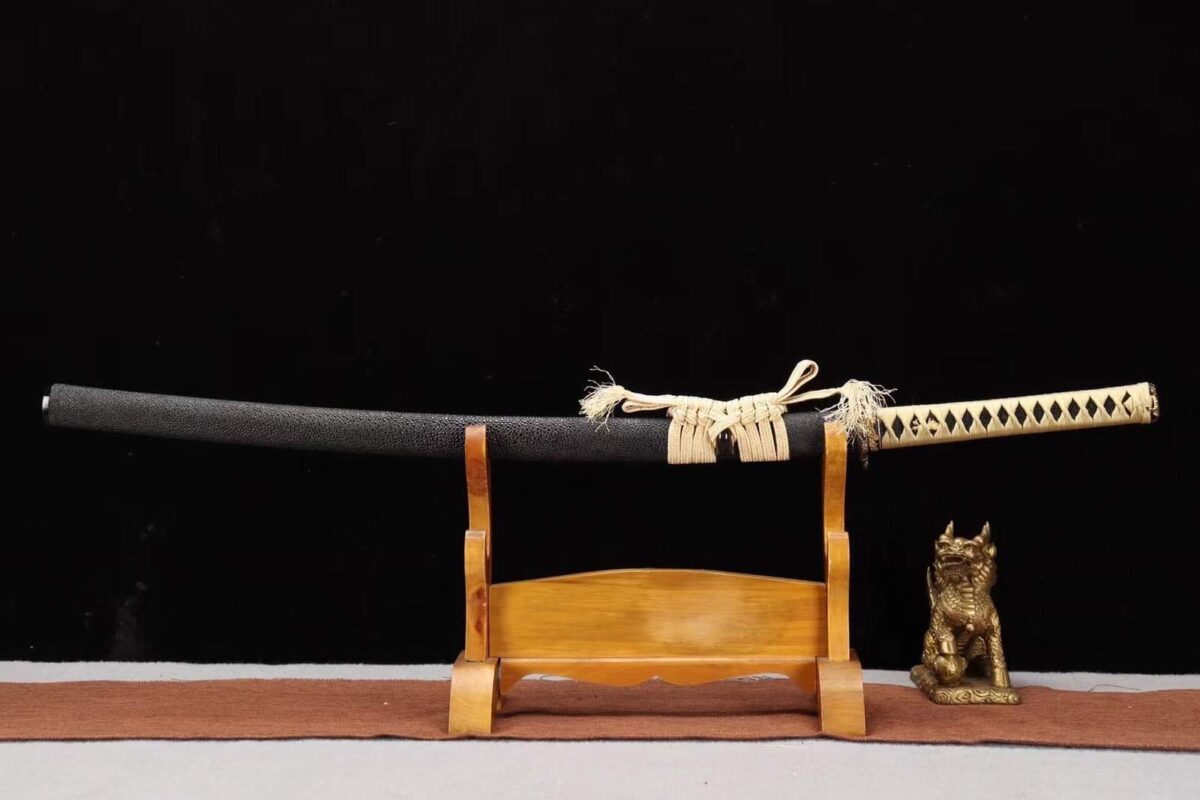 Katana Japonais Beige et Noir