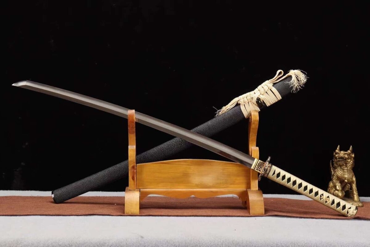Katana Japonais Beige et Noir