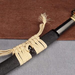 Katana Japonais Beige et Noir