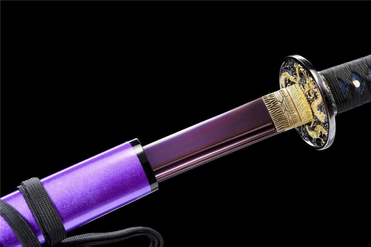 Katana Japonais Dragon Violet