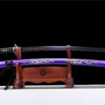 Katana Japonais Dragon Violet