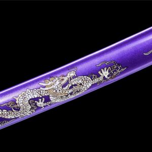Katana Japonais Dragon Violet