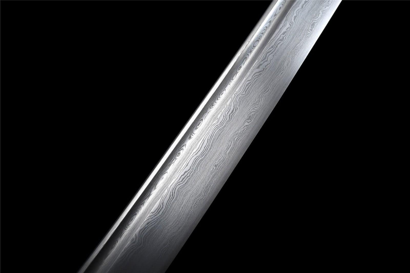 Katana Japonais Noir Cordon Orange