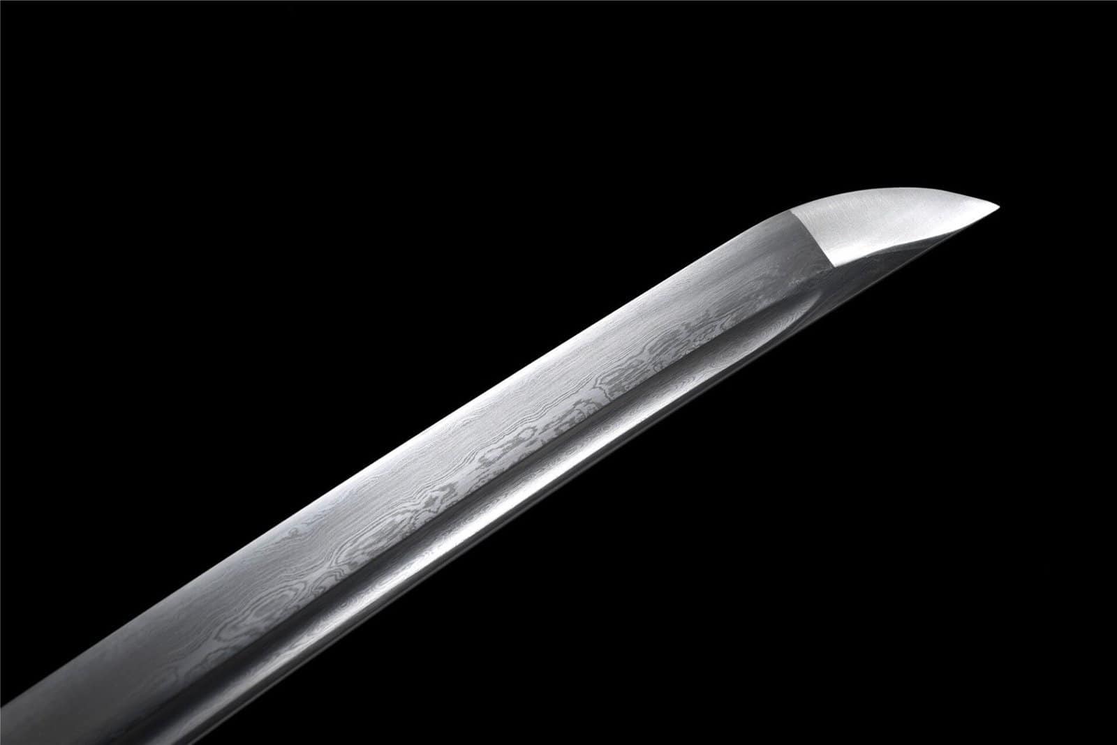 Katana Japonais Noir Cordon Orange