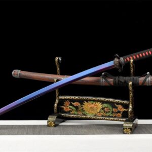 Katana Lame Bleue Rouge
